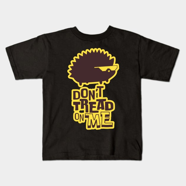 "Don't Tread On Me" Porcupine Kids T-Shirt by erizocafetero